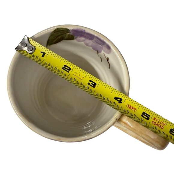 Hand-Painted Ceramic Mugs Hydrangeas 16 Oz Purple Floral Cottage Farmhouse - Picture 8 of 16